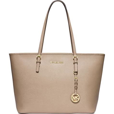 michael kors taupe handbag|michael kors leather tote.